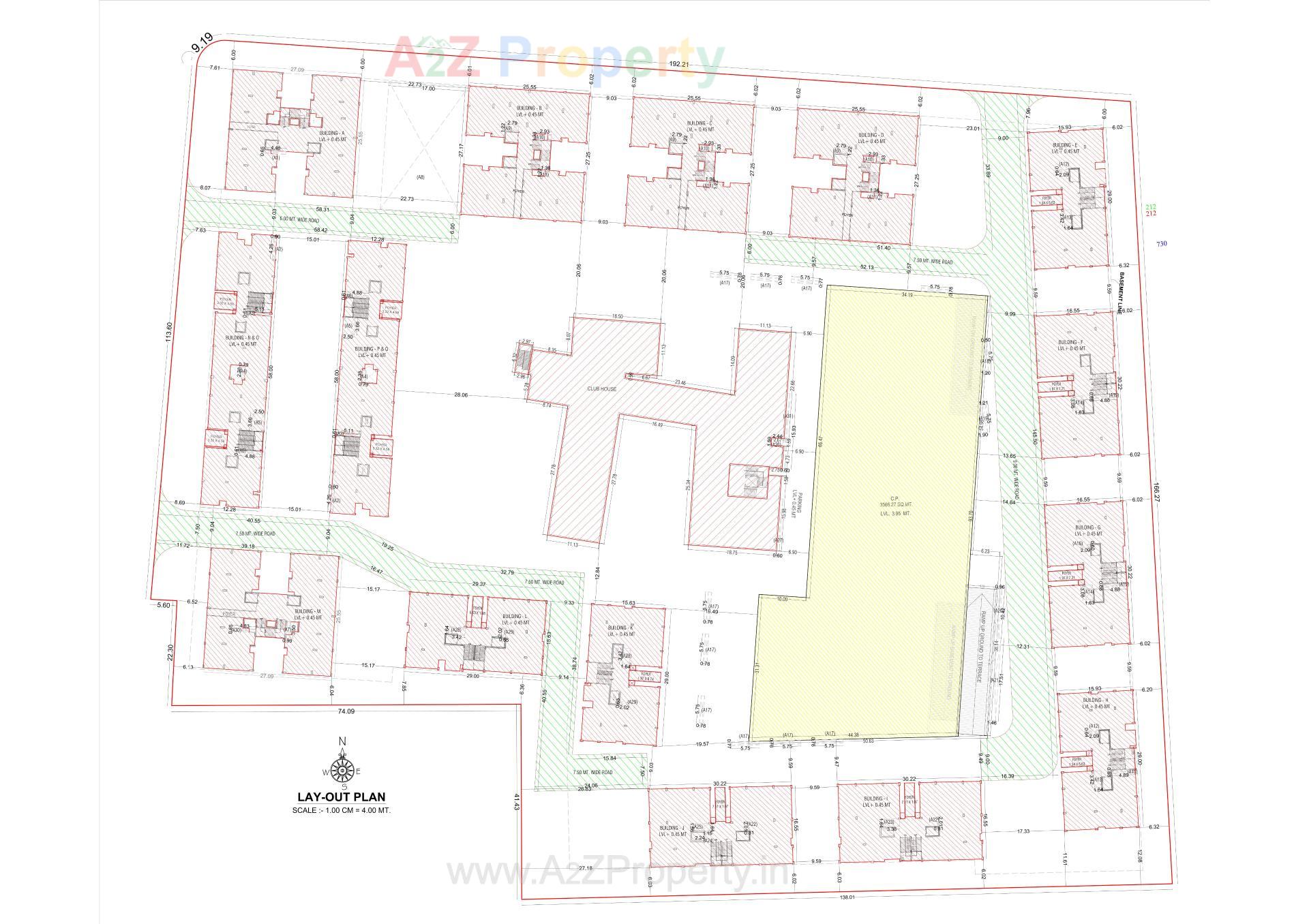Layout of real estate project Avadh Hebitat located at Dumas, Surat, Gujarat