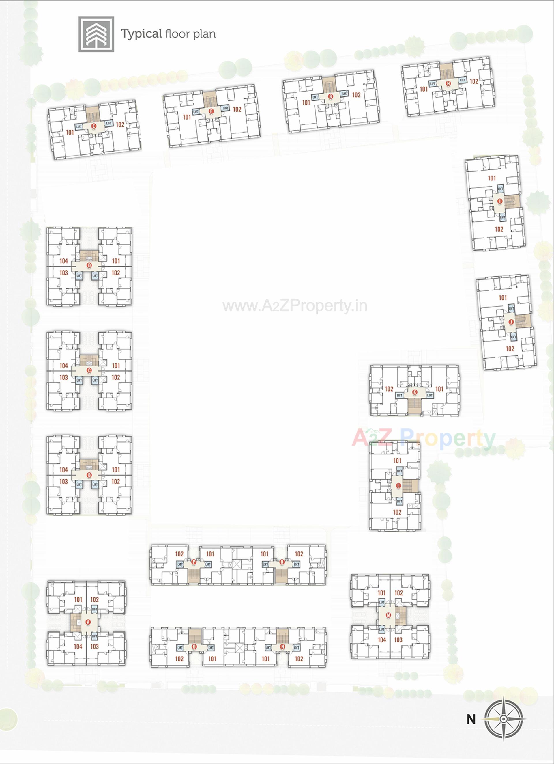Layout of real estate project Avadh Hebitat located at Dumas, Surat, Gujarat