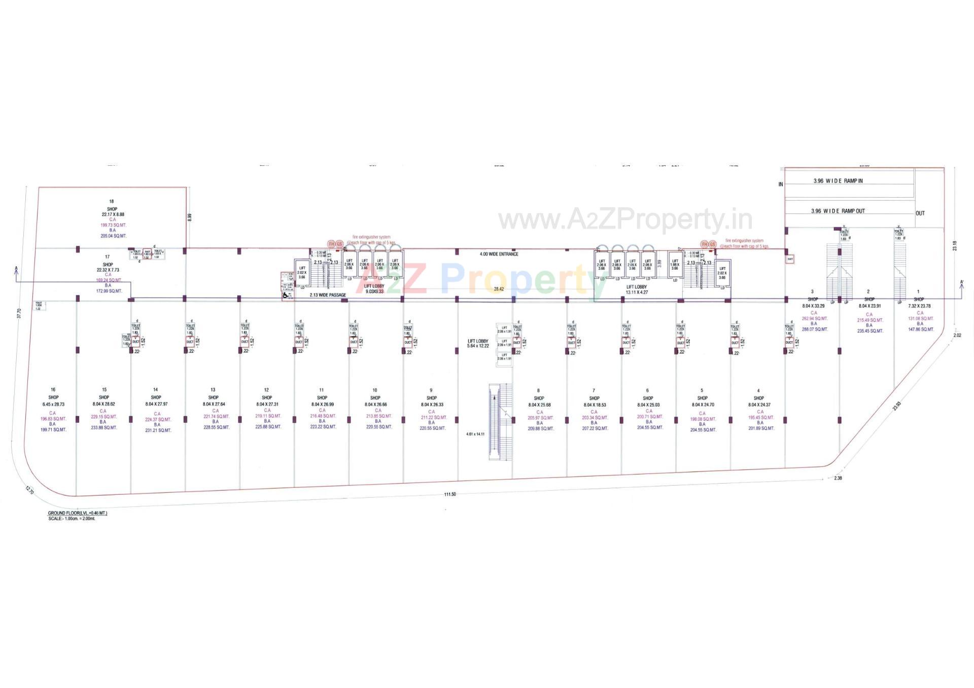 Layout of real estate project Avadh Kontina located at Vesu, Surat, Gujarat