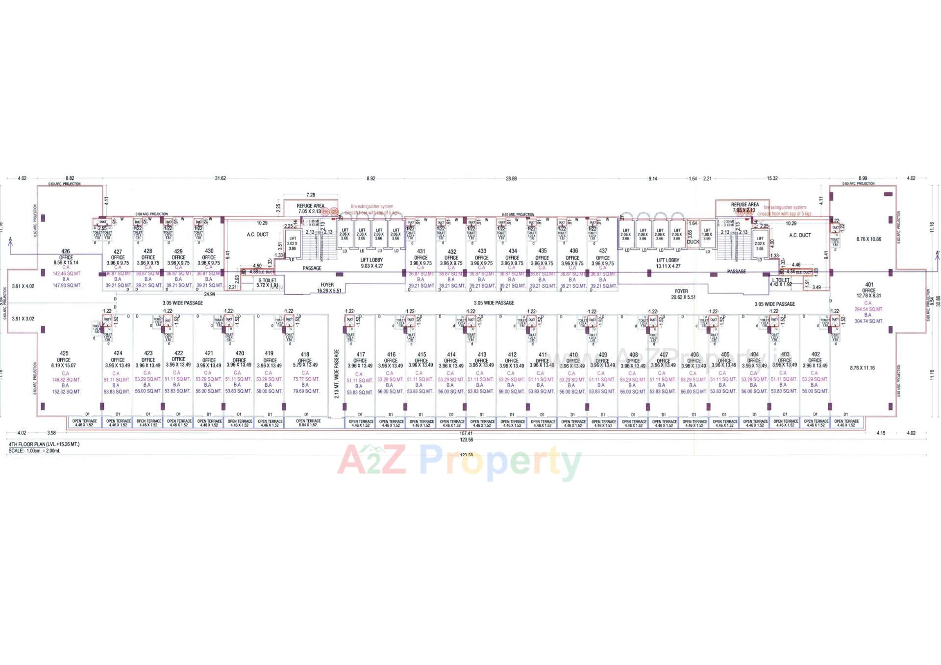 Layout of real estate project Avadh Kontina located at Vesu, Surat, Gujarat