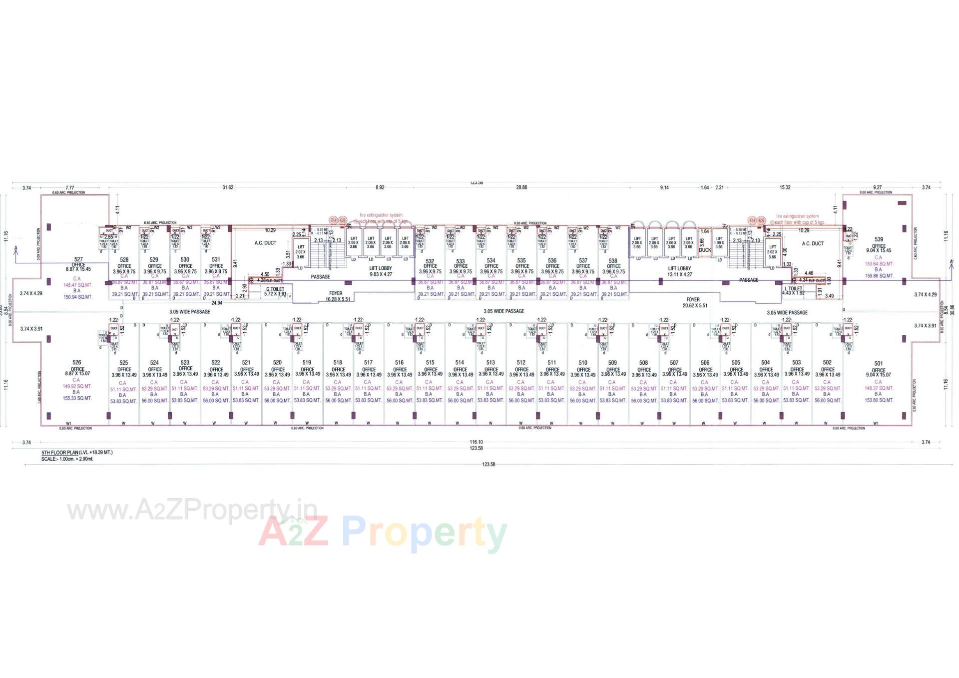 Layout of real estate project Avadh Kontina located at Vesu, Surat, Gujarat