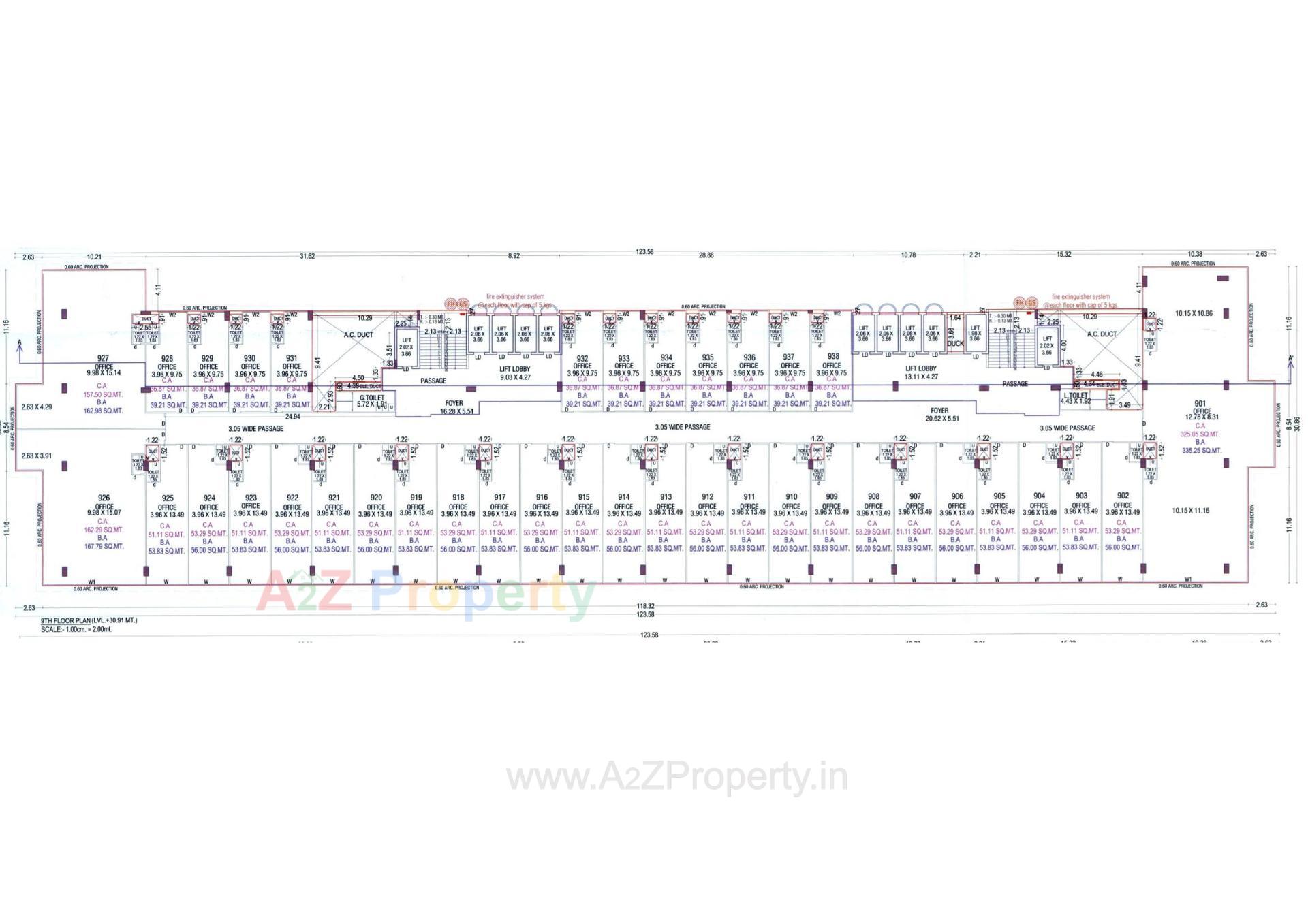 Layout of real estate project Avadh Kontina located at Vesu, Surat, Gujarat
