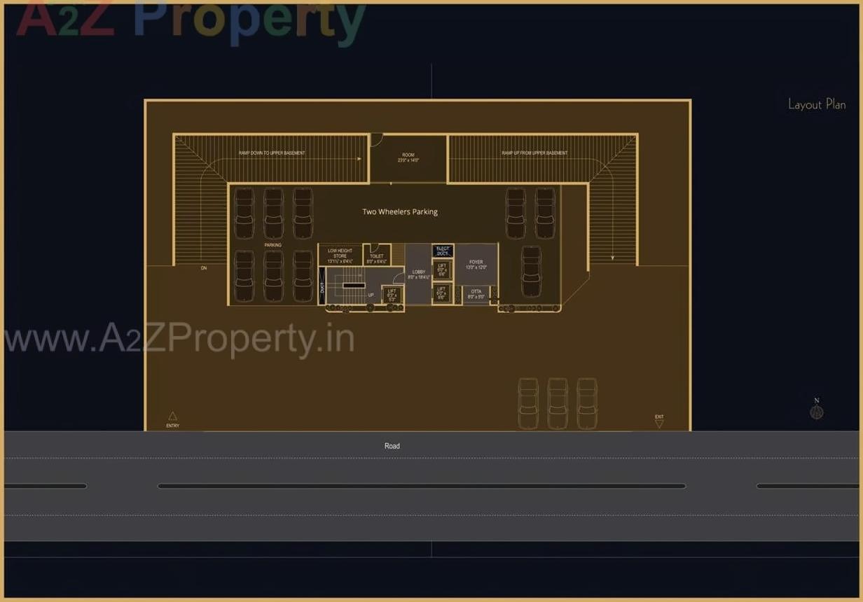 Layout of real estate project Avadh Orlena located at Umra, Surat, Gujarat