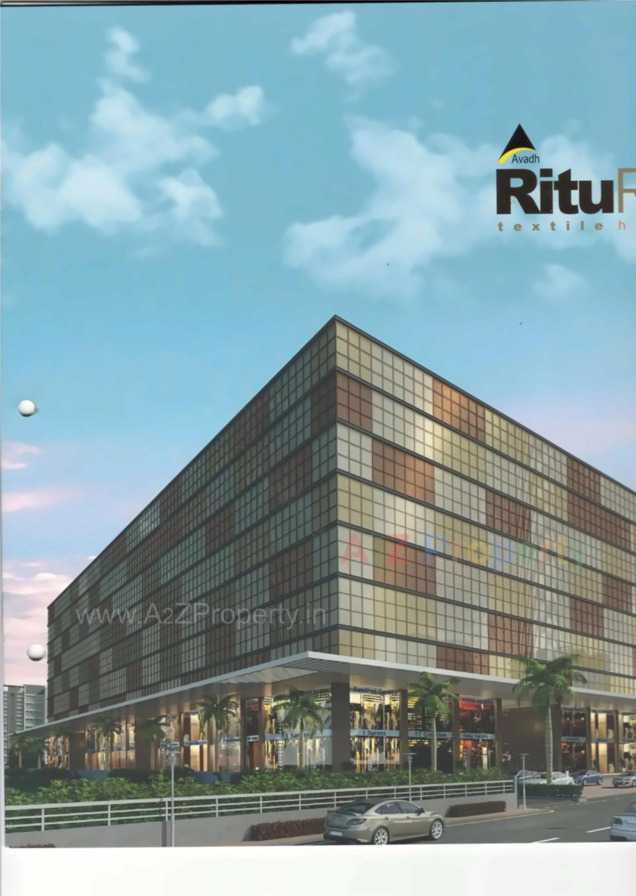 3D Elevation of real estate project Avadh Rituraj Textile Hub located at Parvat, Surat, Gujarat