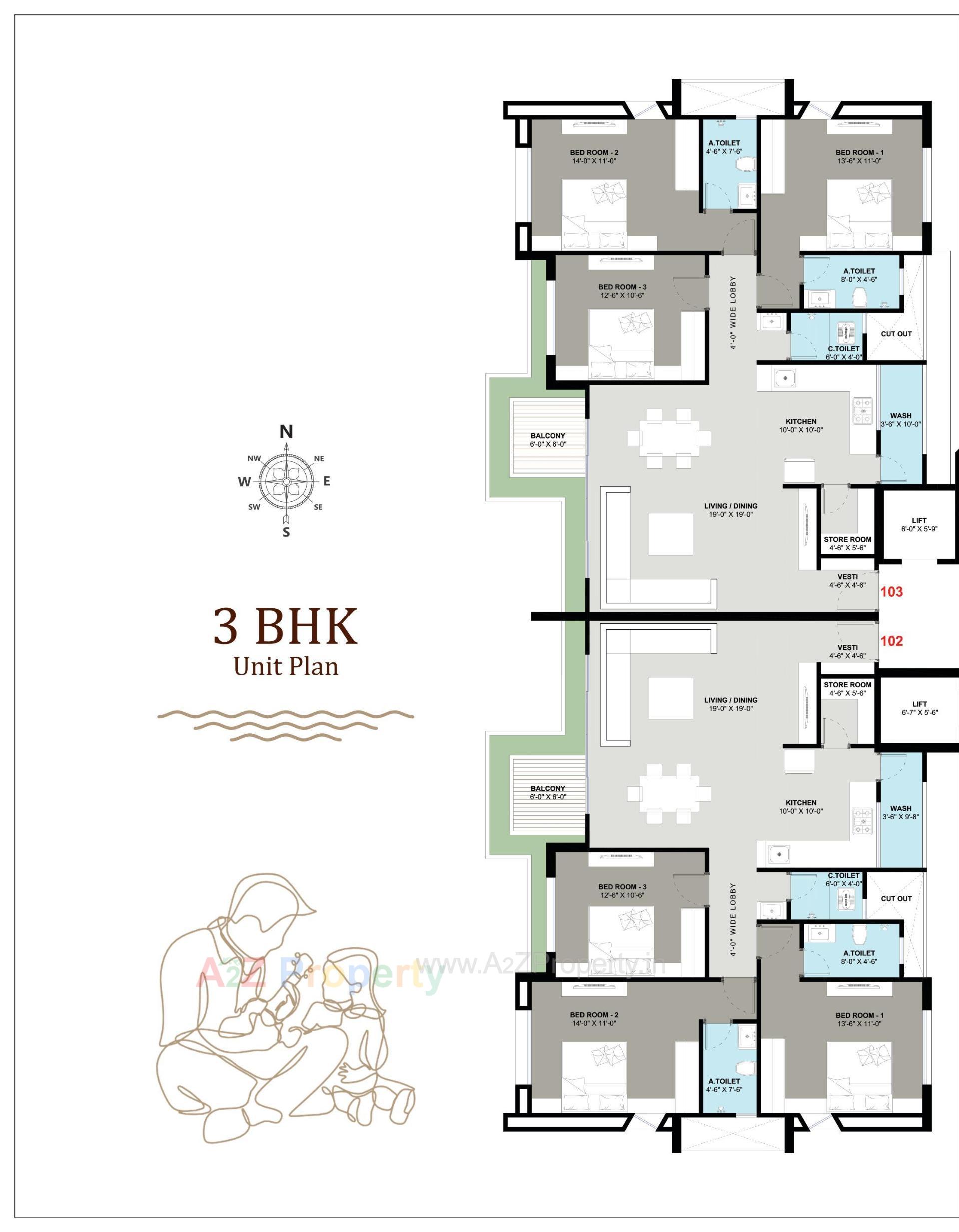 Layout of real estate project Avenue located at Singanpore, Surat, Gujarat
