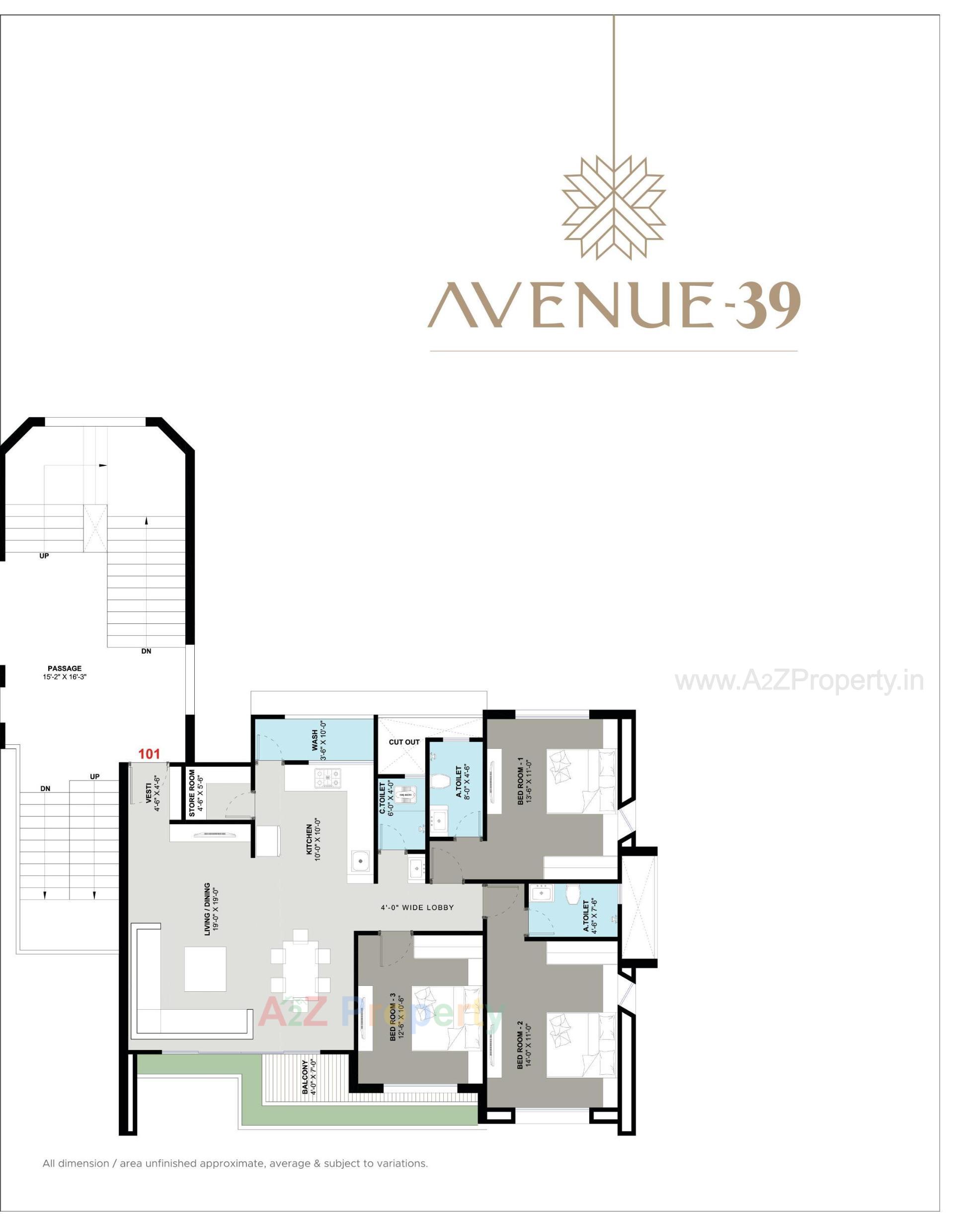 Layout of real estate project Avenue located at Singanpore, Surat, Gujarat