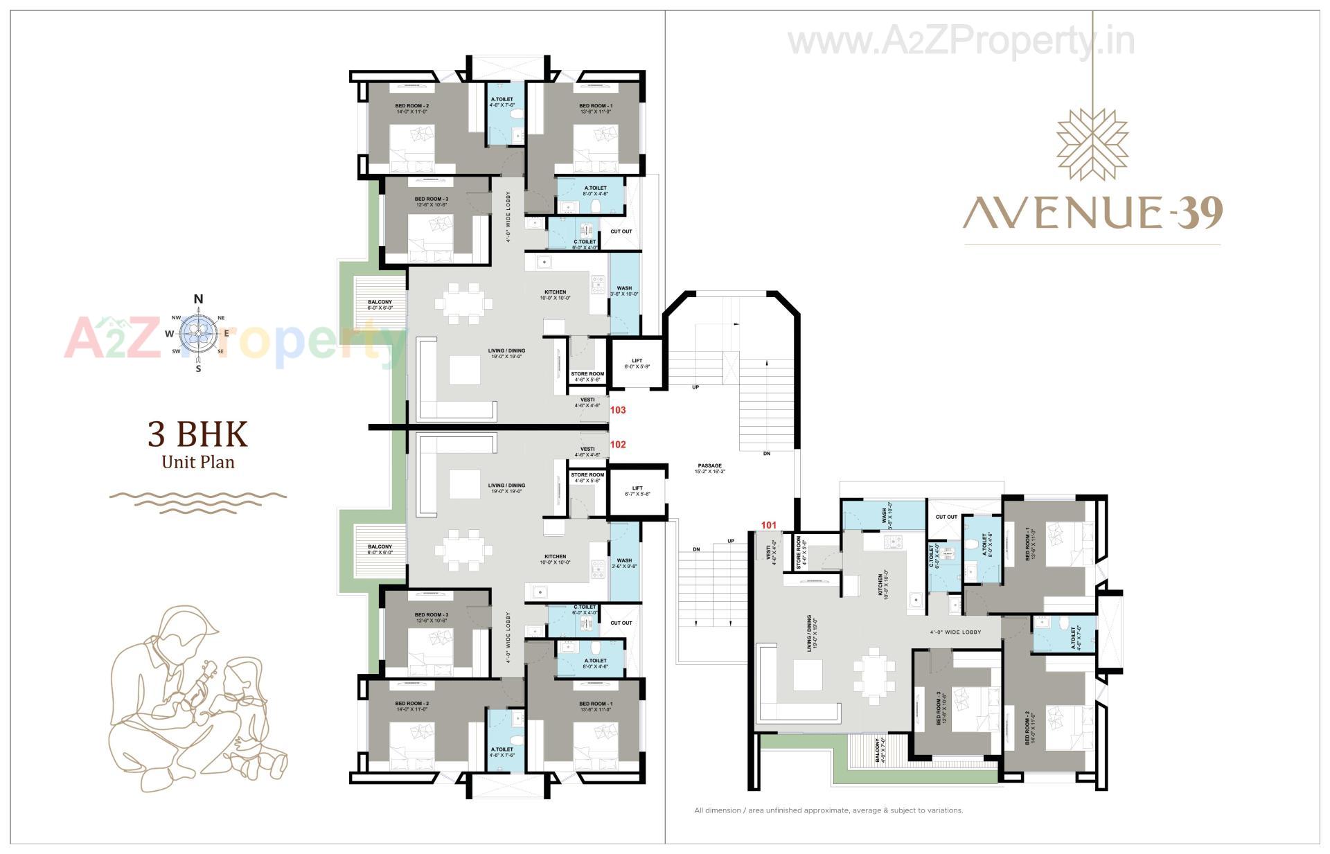 Layout of real estate project Avenue located at Singanpore, Surat, Gujarat