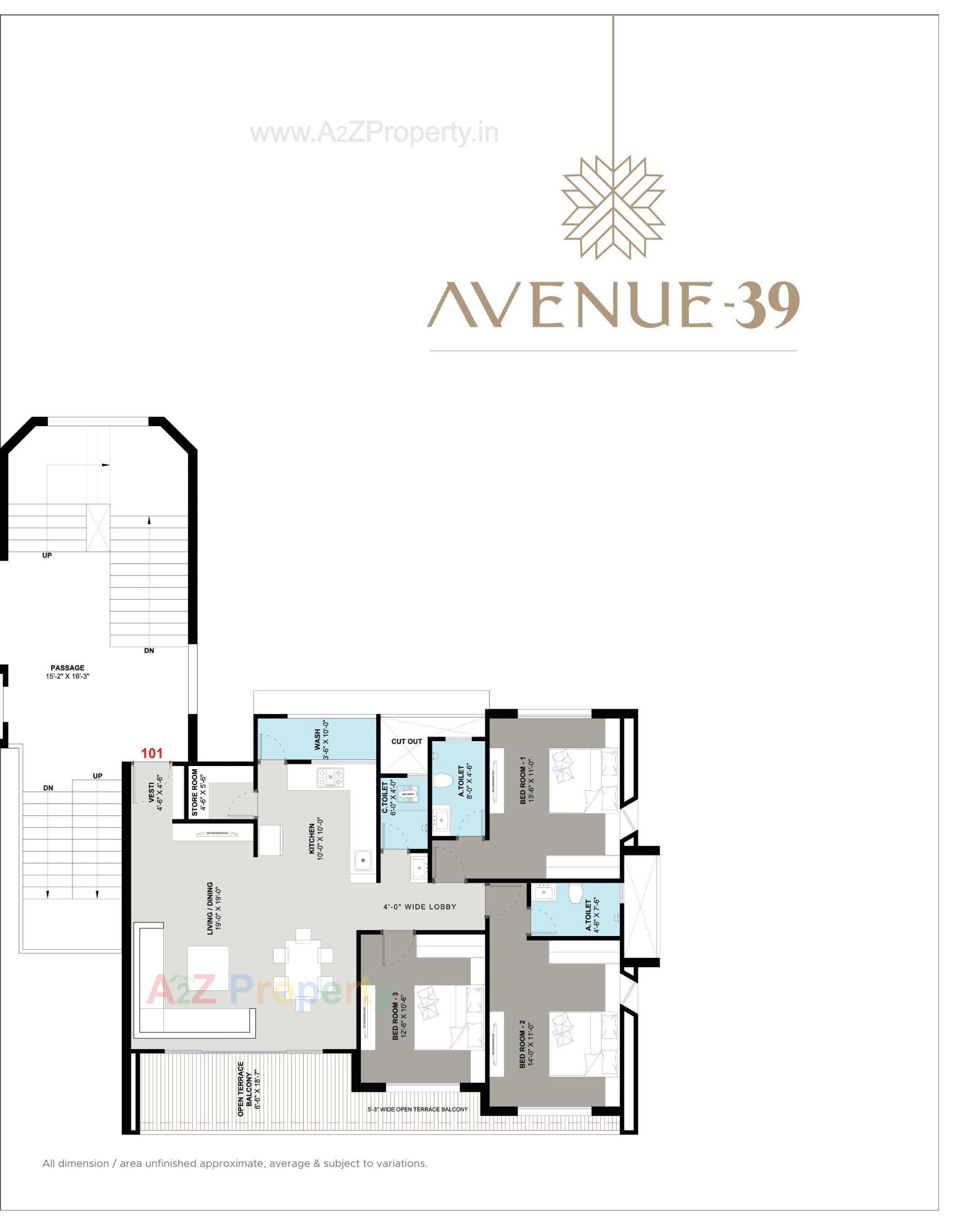 Layout of real estate project Avenue located at Singanpore, Surat, Gujarat