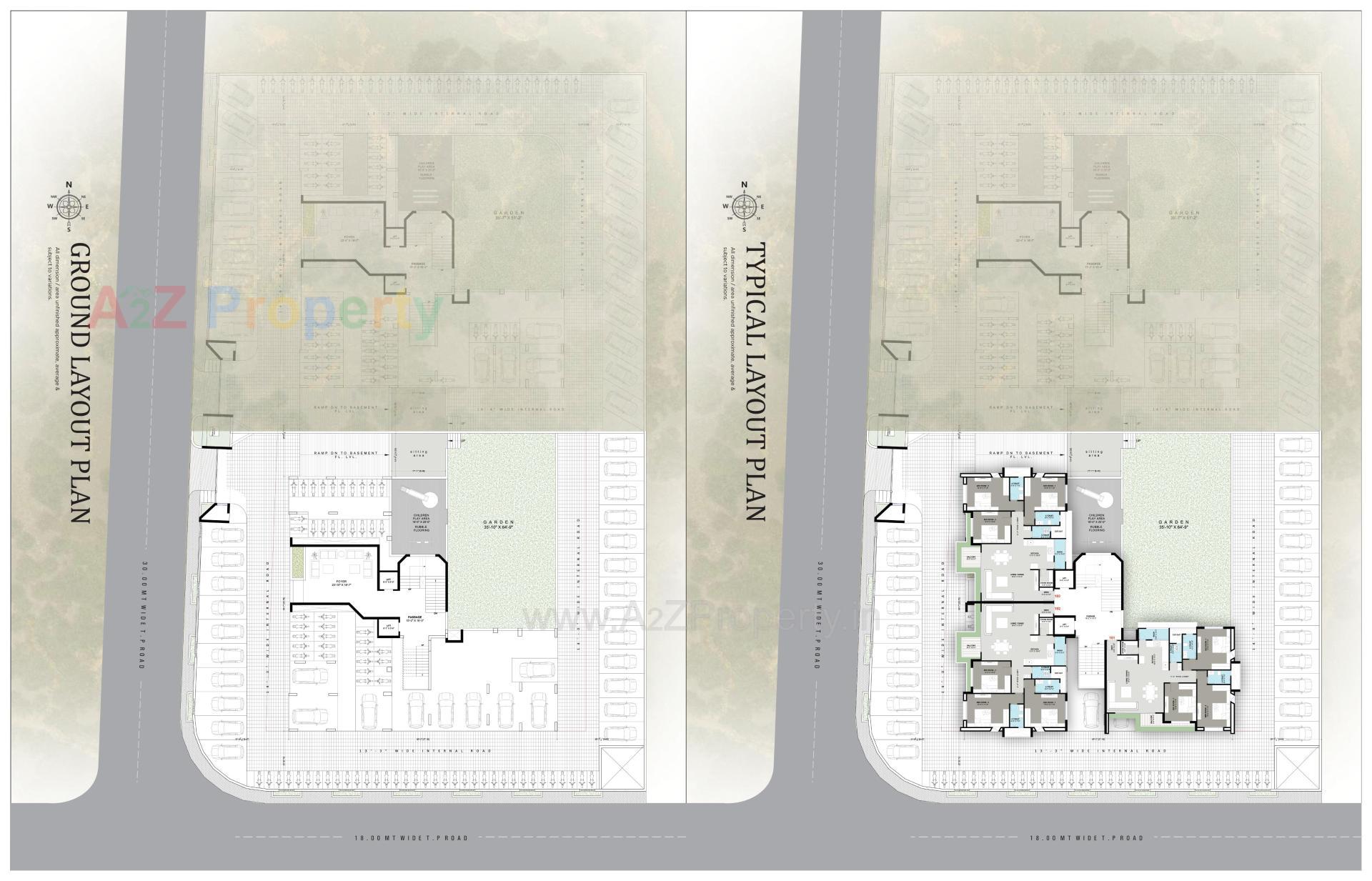 Layout of real estate project Avenue located at Singanpore, Surat, Gujarat