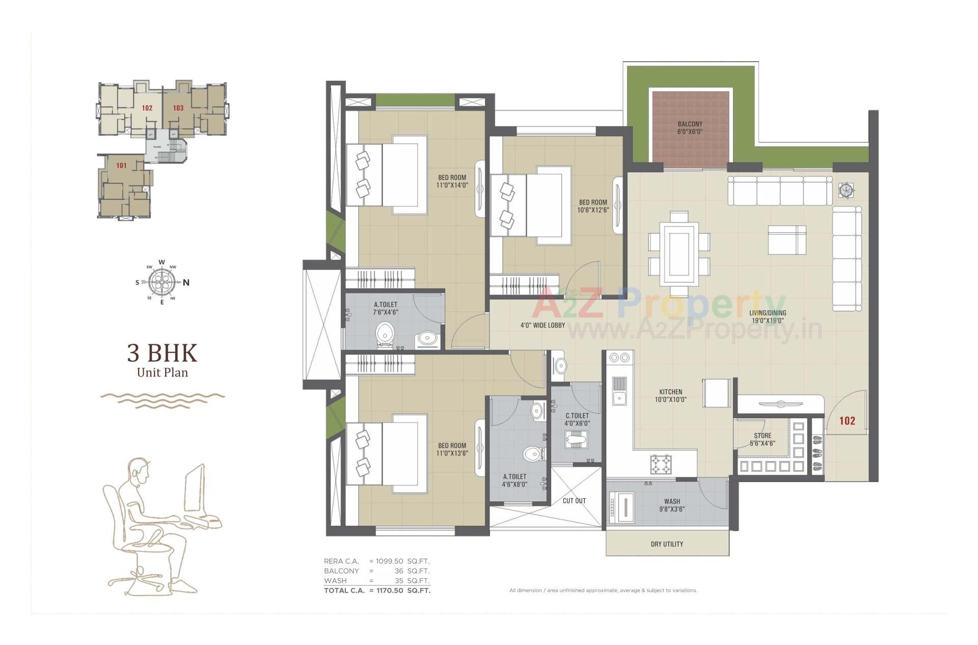 Layout of real estate project Avenue located at Singanpore, Surat, Gujarat