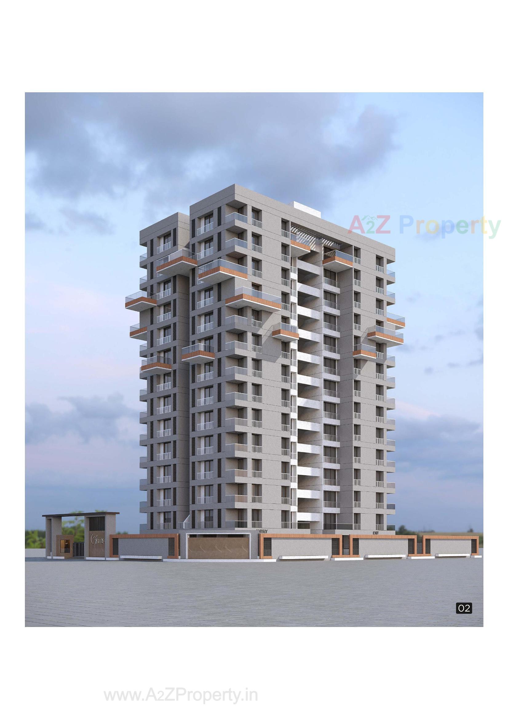 3D Elevation of real estate project Avkash located at Dabholi, Surat, Gujarat