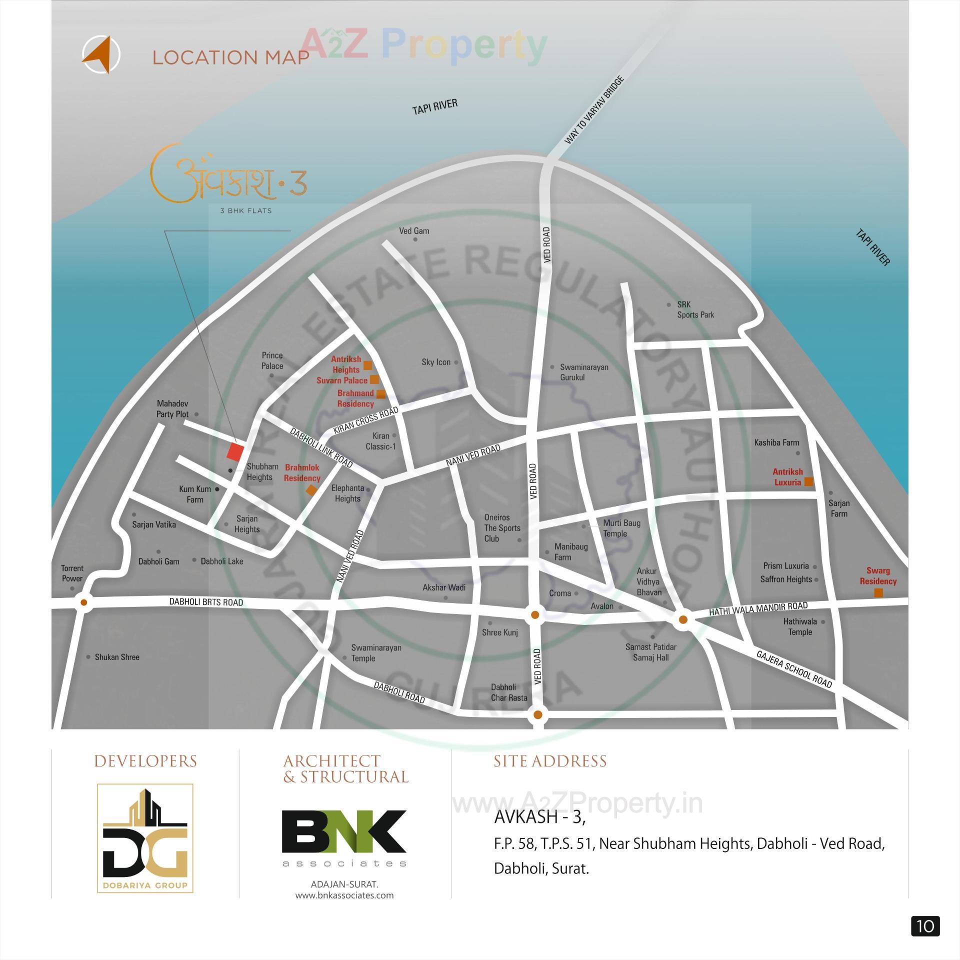  of real estate project Avkash located at Dabholi, Surat, Gujarat