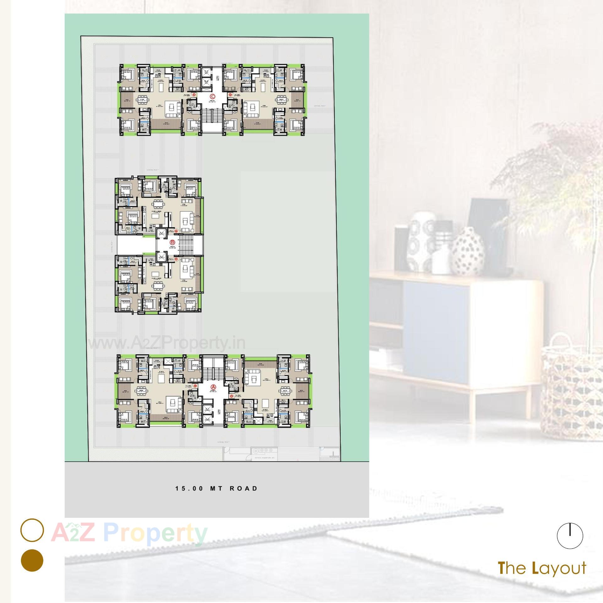 Layout of real estate project Baghban The Life Style located at Pal, Surat, Gujarat