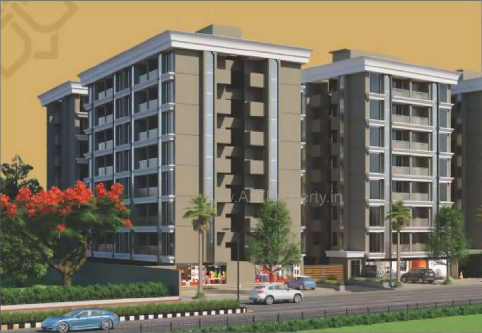 3D Elevation of real estate project Balaji Residency located at Dindoli, Surat, Gujarat