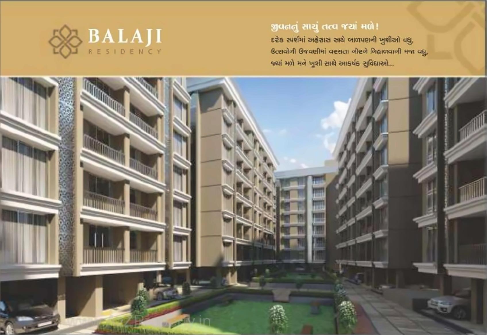 3D Elevation of real estate project Balaji Residency located at Dindoli, Surat, Gujarat