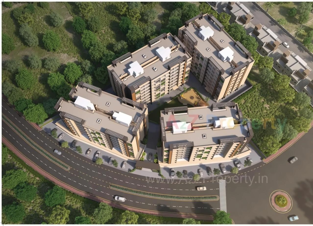 3D Elevation of real estate project Bansari Luxuria located at Kholvad, Surat, Gujarat