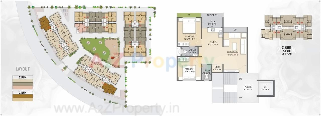 Layout of real estate project Bansari Luxuria located at Kholvad, Surat, Gujarat