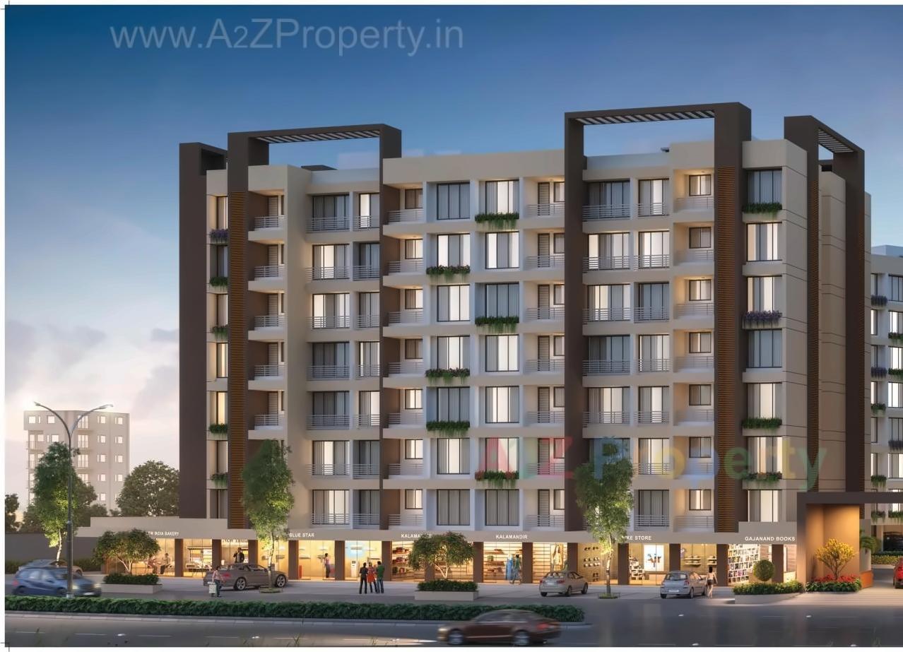 3D Elevation of real estate project Bansari Luxuria located at Kholvad, Surat, Gujarat