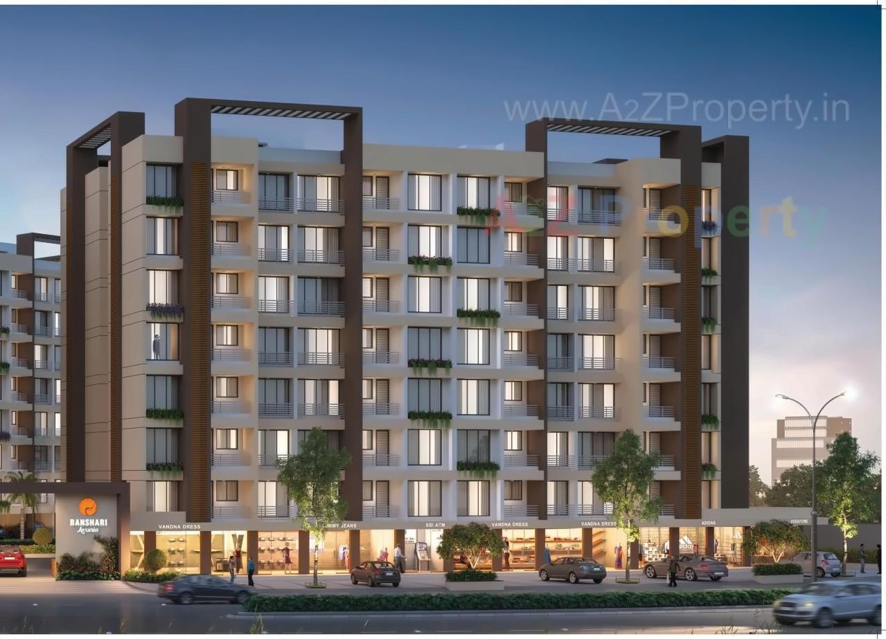 3D Elevation of real estate project Bansari Luxuria located at Kholvad, Surat, Gujarat