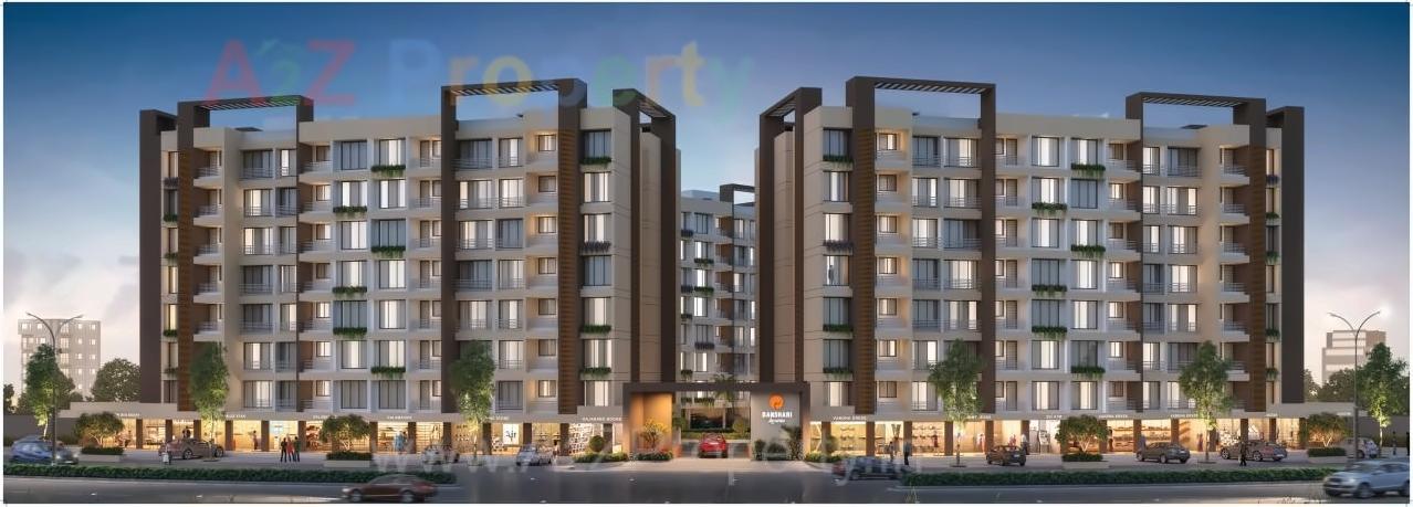 3D Elevation of real estate project Bansari Luxuria located at Kholvad, Surat, Gujarat