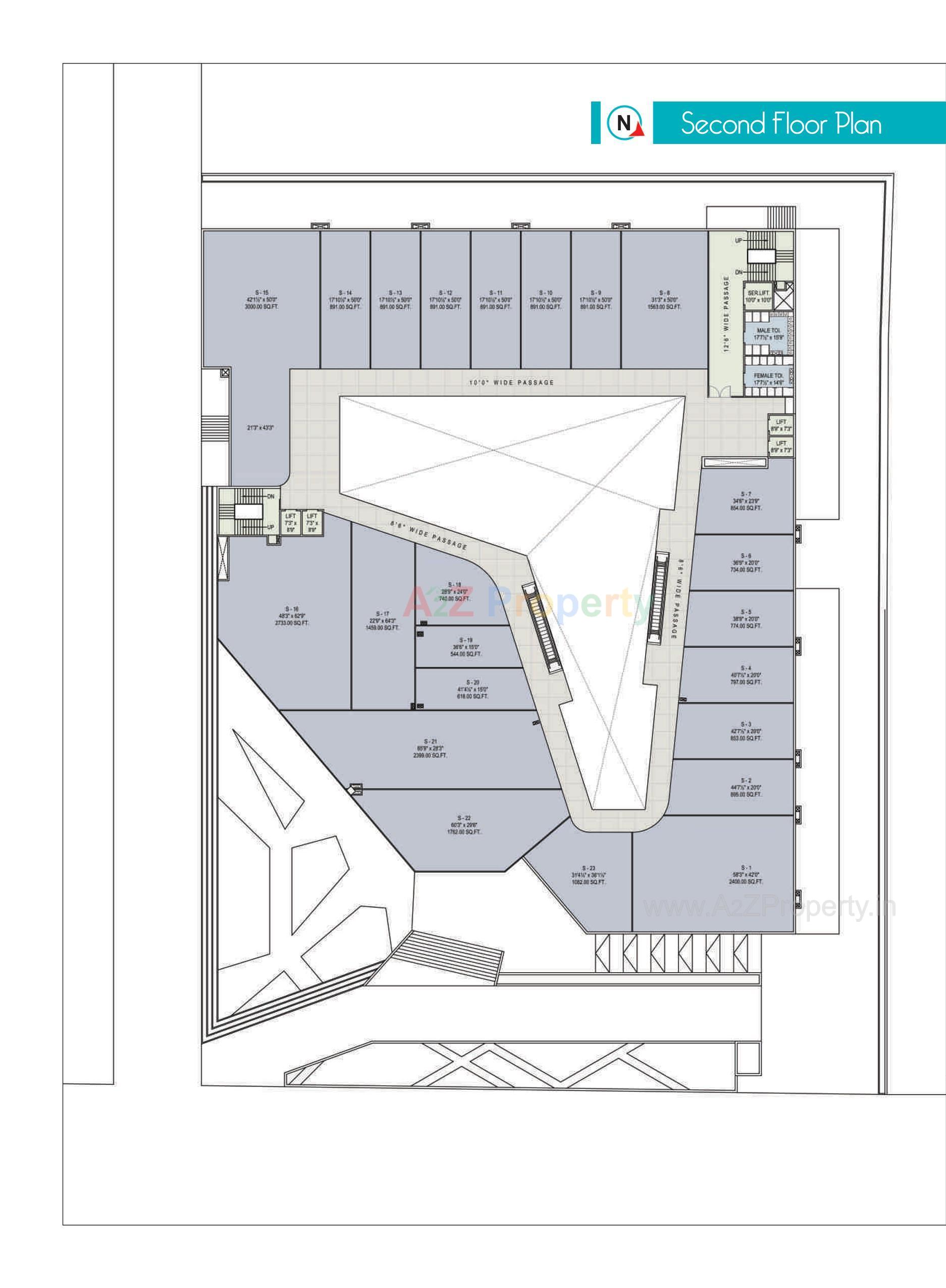 Layout of real estate project Be Mall located at Bardoli, Surat, Gujarat