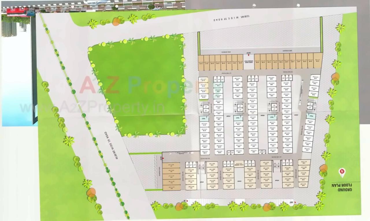 Layout of real estate project Bellagio Lace Textile Market located at Puna, Surat, Gujarat