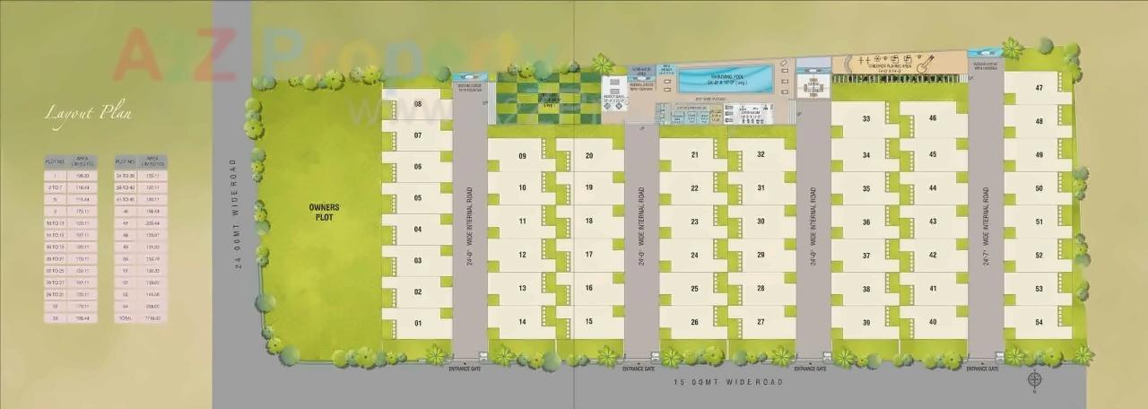 Layout of real estate project Beyond Villa located at Jahangirabad, Surat, Gujarat