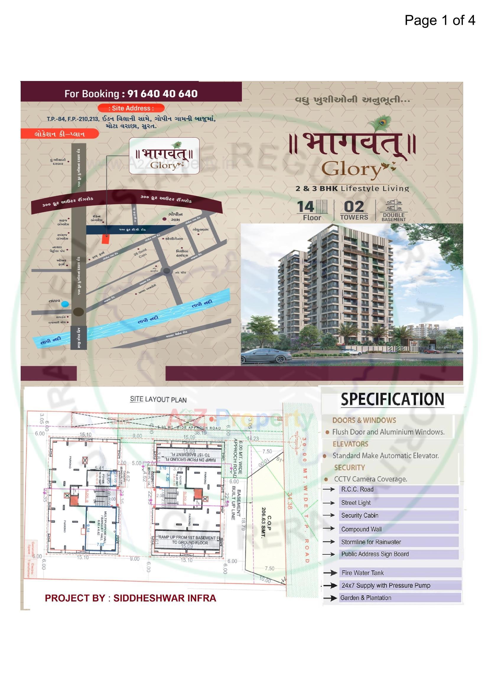  of real estate project Bhagvat Glory located at Mota-varachha, Surat, Gujarat