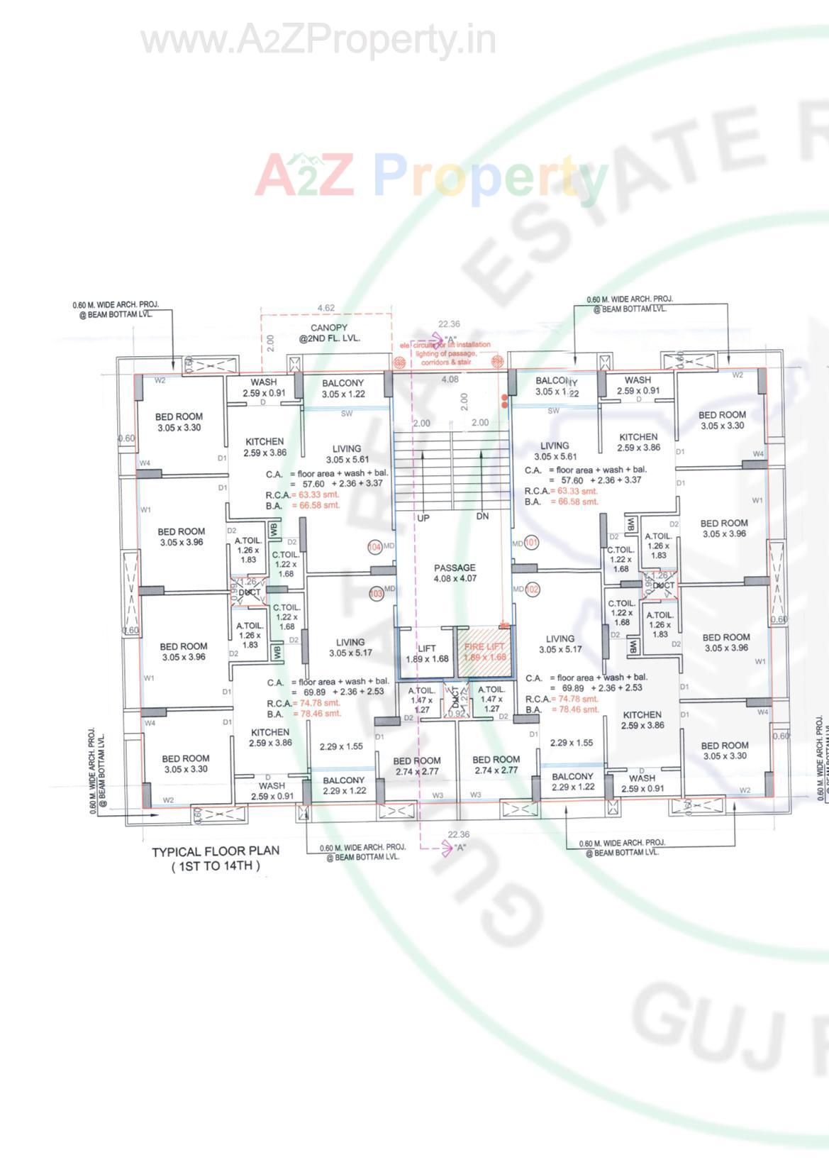 Layout of real estate project Bhagvat Glory located at Mota-varachha, Surat, Gujarat