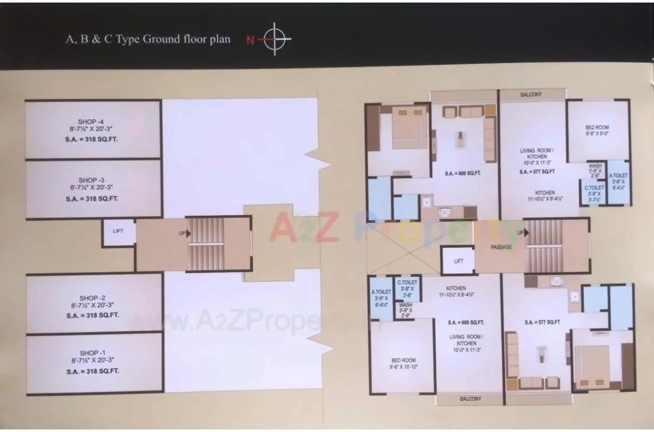 Layout of real estate project Bhagyalaxmi Residency located at Bhesan, Surat, Gujarat