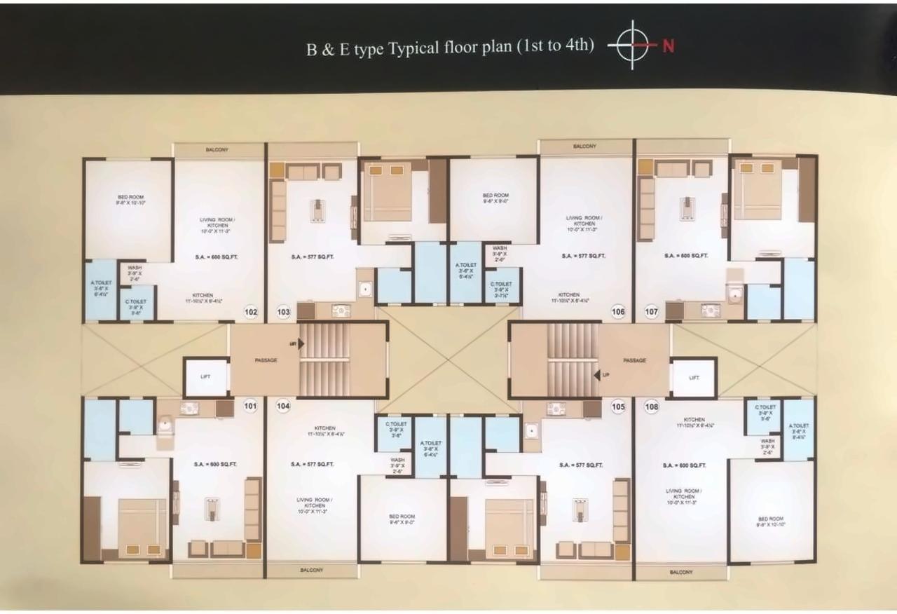 Layout of real estate project Bhagyalaxmi Residency located at Bhesan, Surat, Gujarat