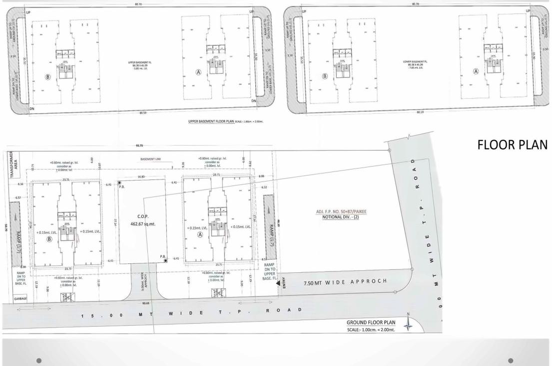 Layout of real estate project Bhakti Meridian located at Pal, Surat, Gujarat