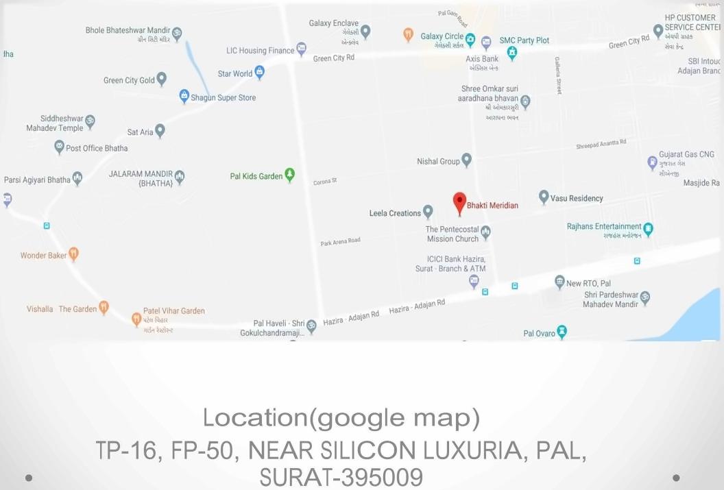  of real estate project Bhakti Meridian located at Pal, Surat, Gujarat