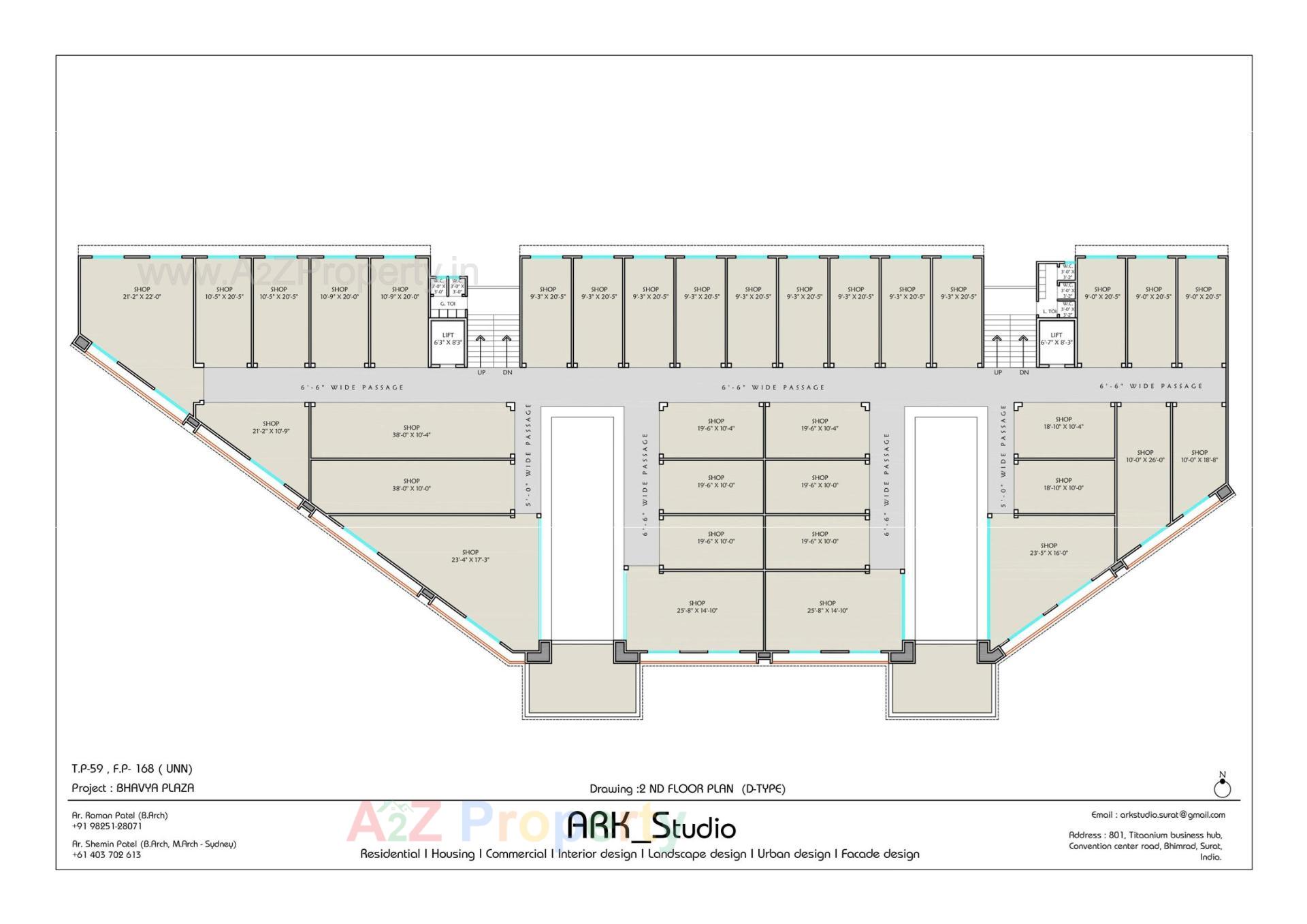 Layout of real estate project Bhavya Resi Plaza located at Unn, Surat, Gujarat