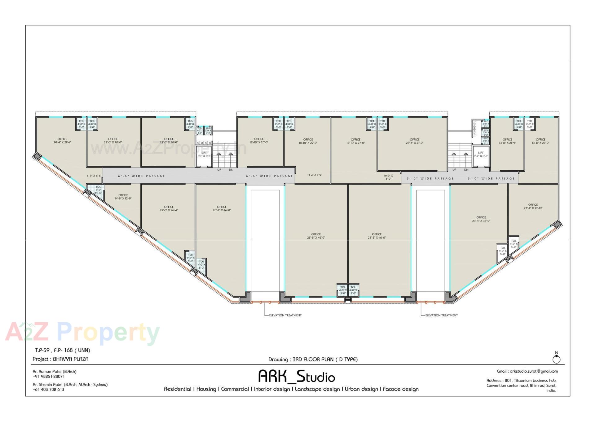 Layout of real estate project Bhavya Resi Plaza located at Unn, Surat, Gujarat