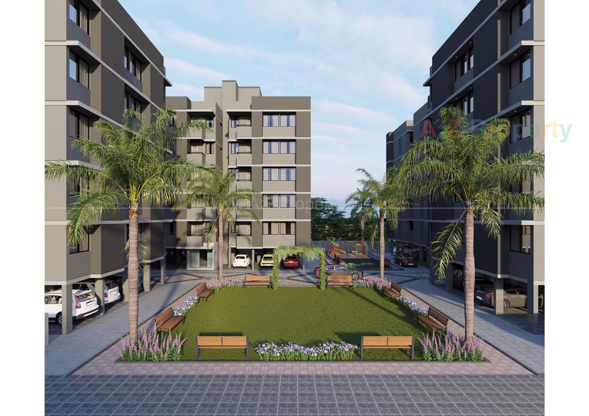 3D Elevation of real estate project Bhavya Resi Plaza located at Unn, Surat, Gujarat