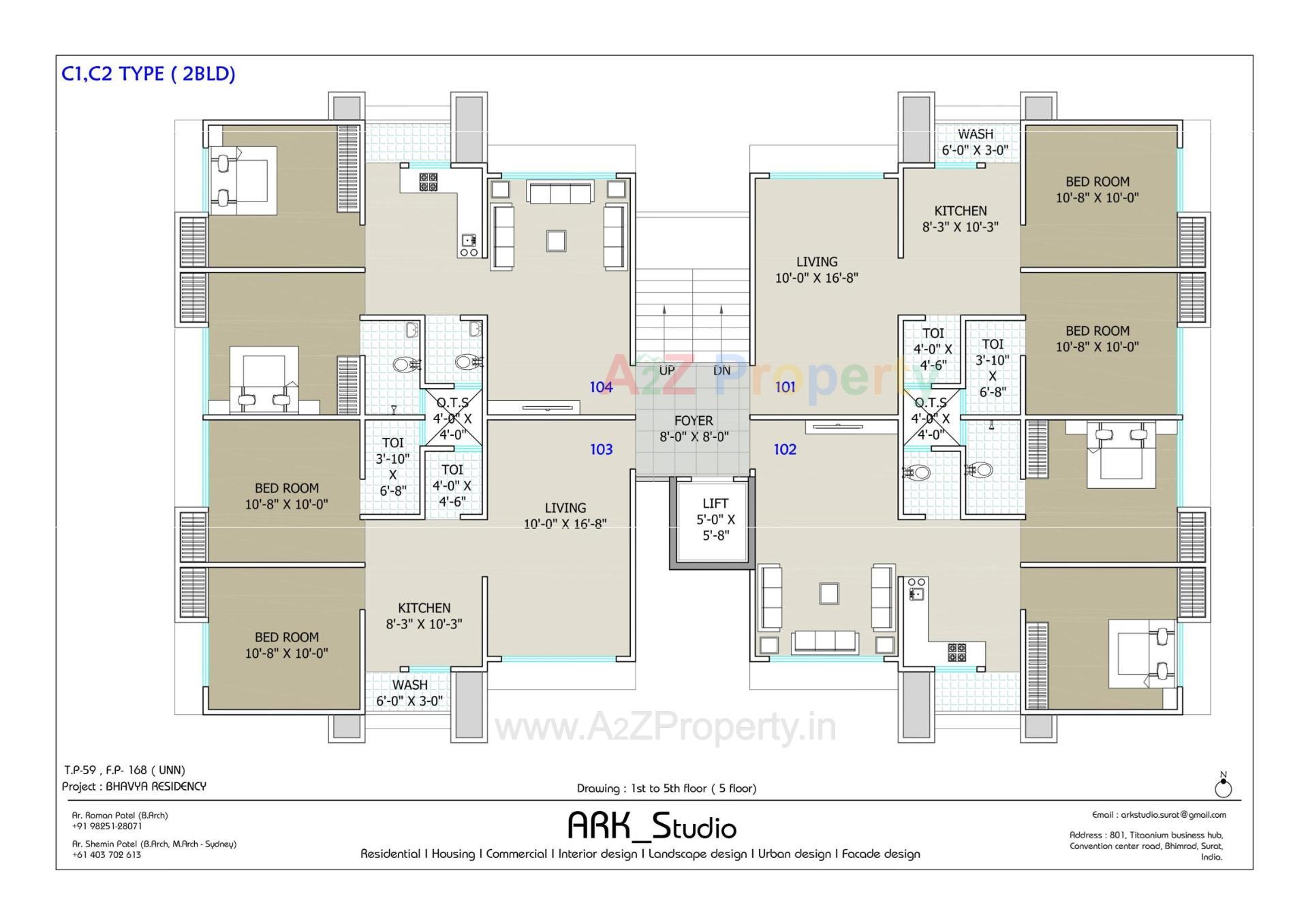 Layout of real estate project Bhavya Resi Plaza located at Unn, Surat, Gujarat