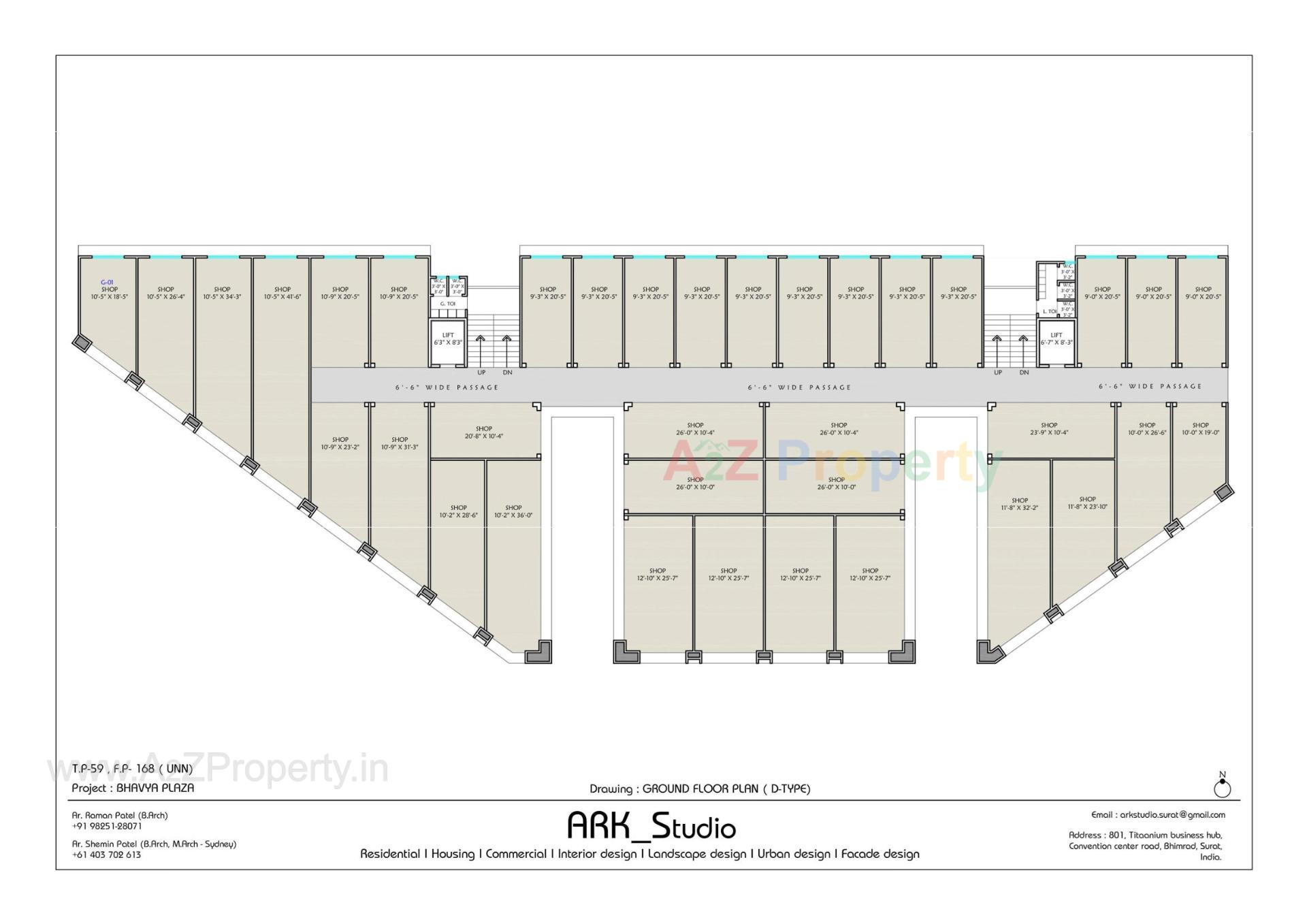 Layout of real estate project Bhavya Resi Plaza located at Unn, Surat, Gujarat