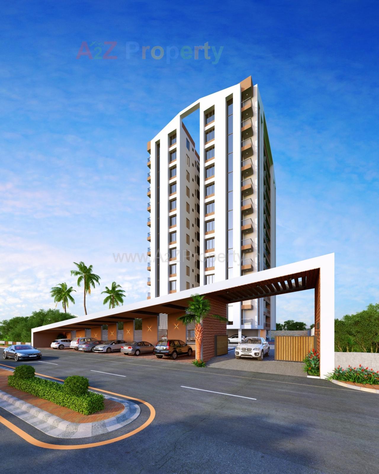 3D Elevation of real estate project Bhoomipujya Residency located at Pal, Surat, Gujarat