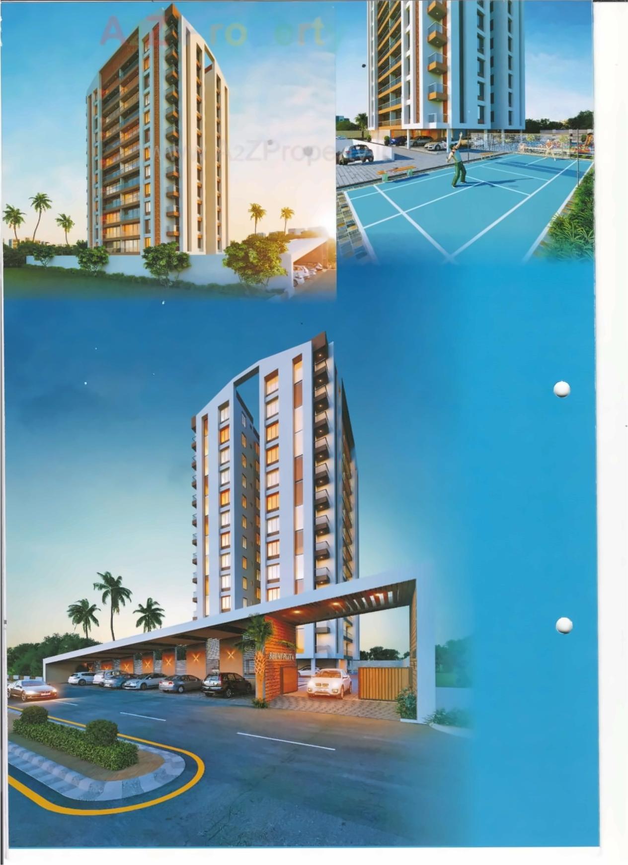 3D Elevation of real estate project Bhoomipujya Residency located at Pal, Surat, Gujarat