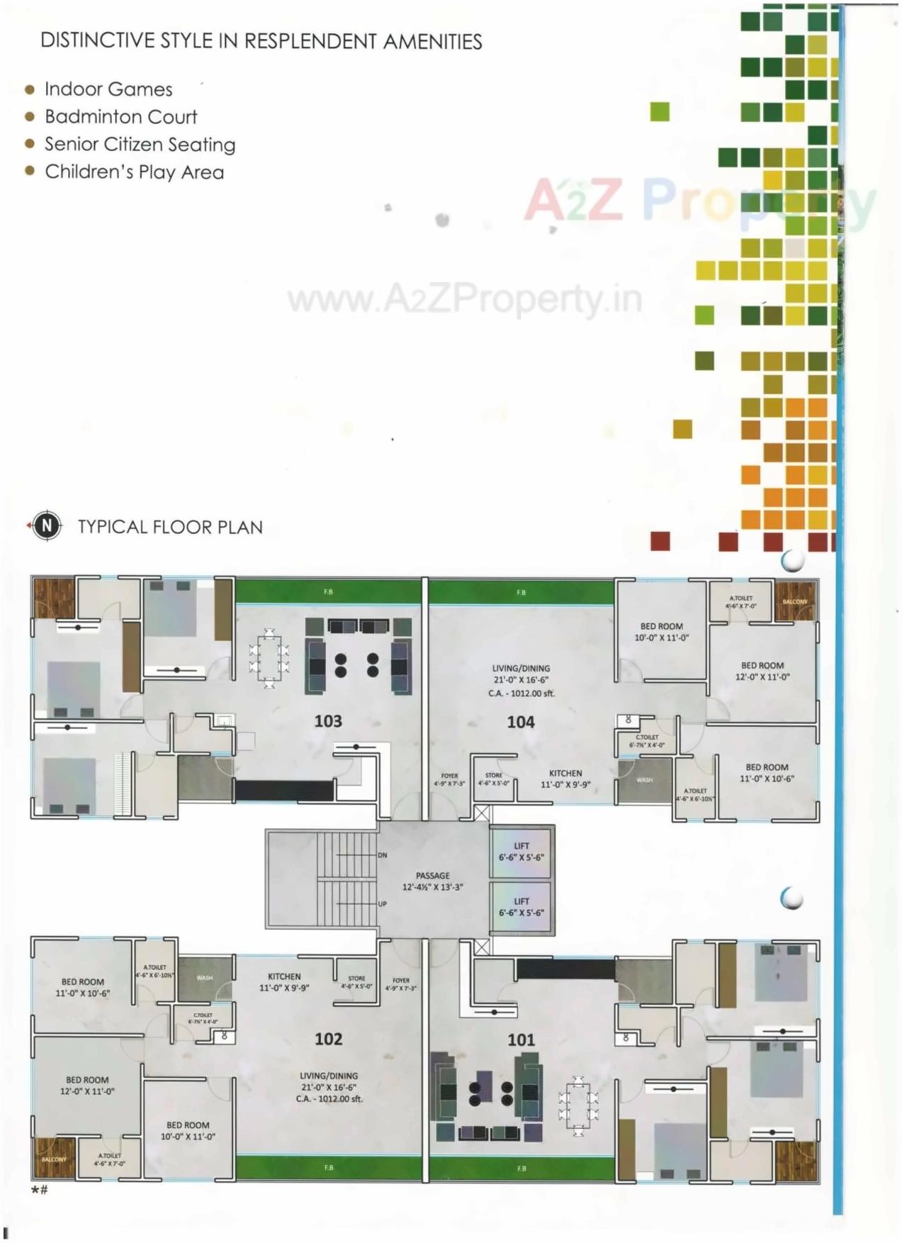 Layout of real estate project Bhoomipujya Residency located at Pal, Surat, Gujarat