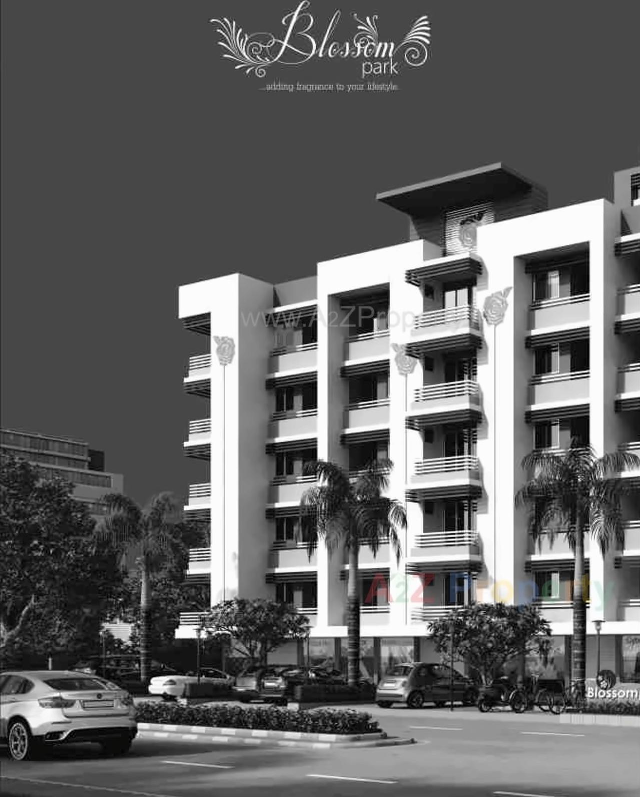 3D Elevation of real estate project Blossom Park located at Kadodara, Surat, Gujarat