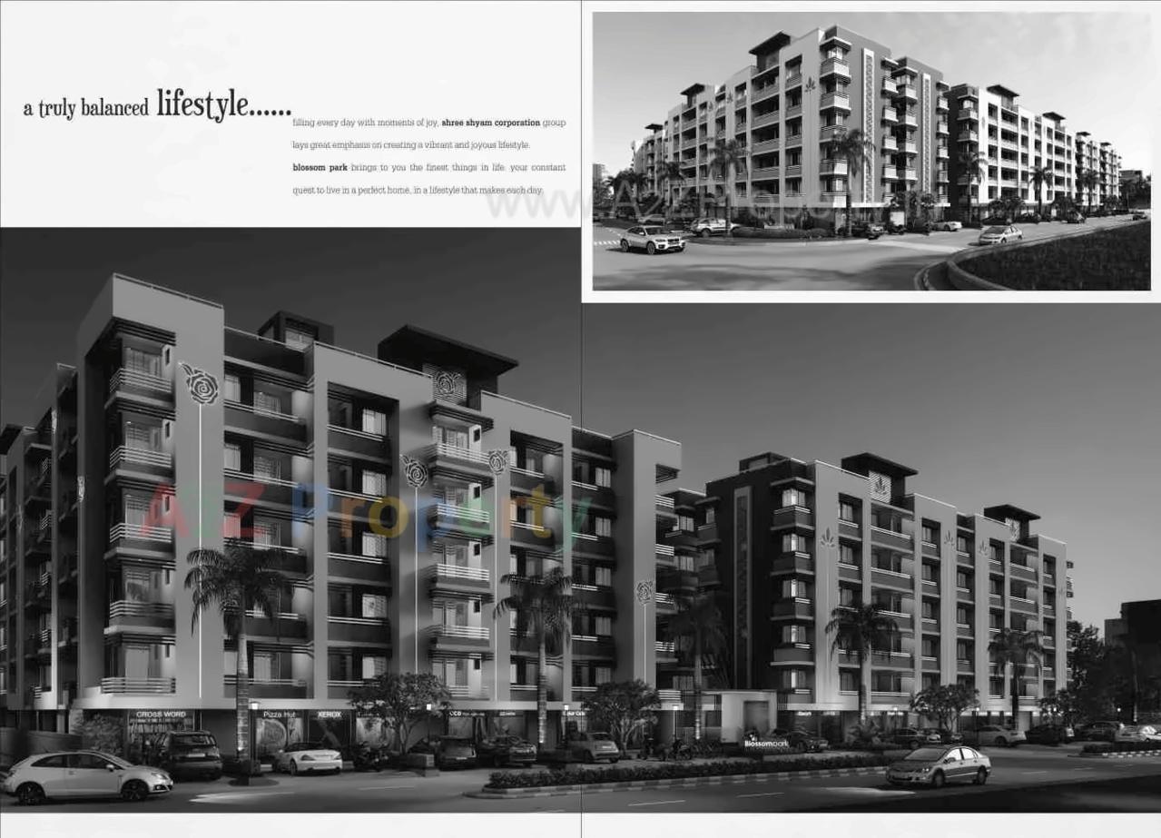 3D Elevation of real estate project Blossom Park located at Kadodara, Surat, Gujarat