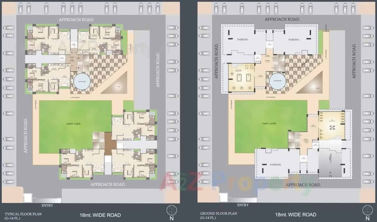 Layout of real estate project Blu Altezza located at Pal, Surat, Gujarat