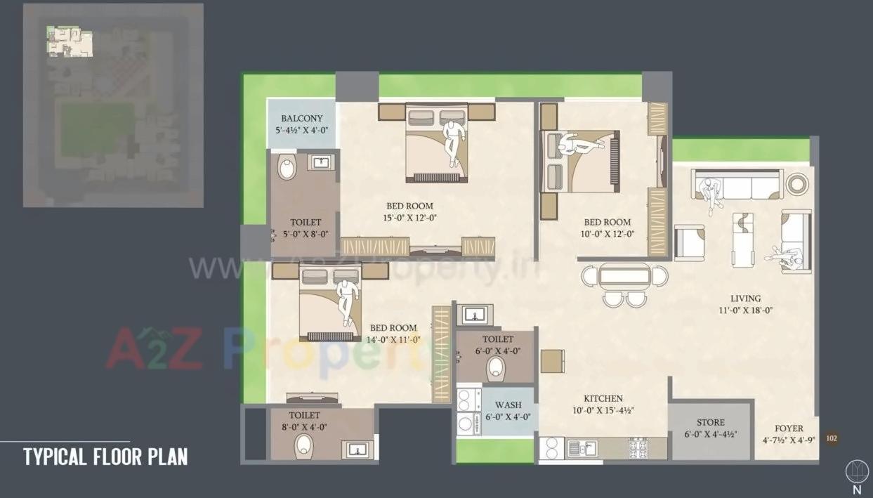 Layout of real estate project Blu Altezza located at Pal, Surat, Gujarat