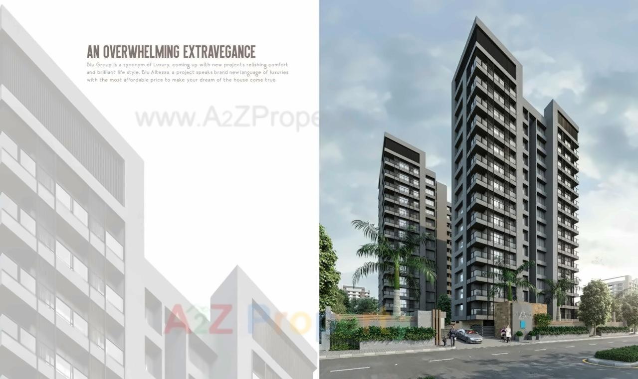 3D Elevation of real estate project Blu Altezza located at Pal, Surat, Gujarat