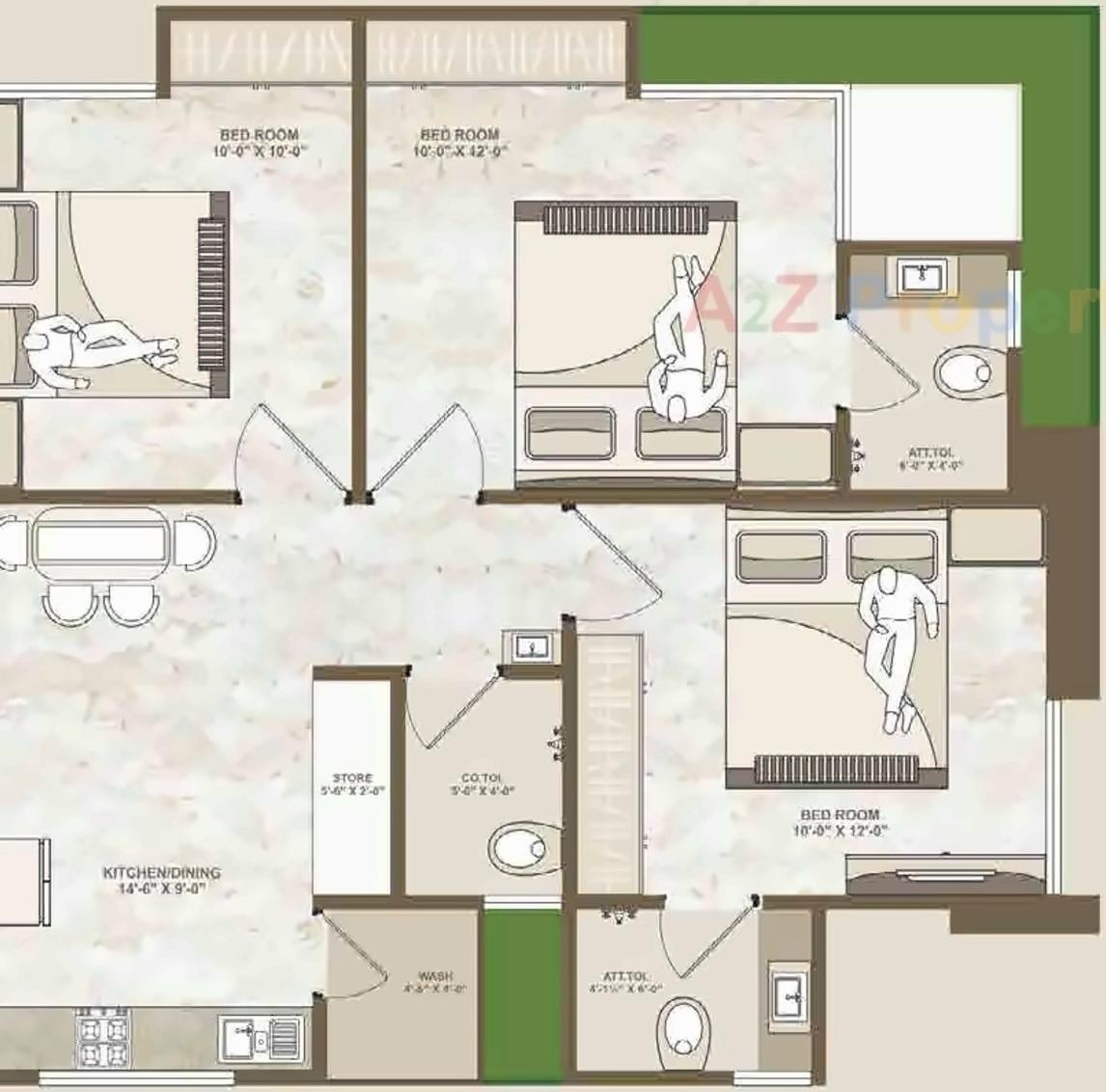 Layout of real estate project Blu Quince located at Pal, Surat, Gujarat