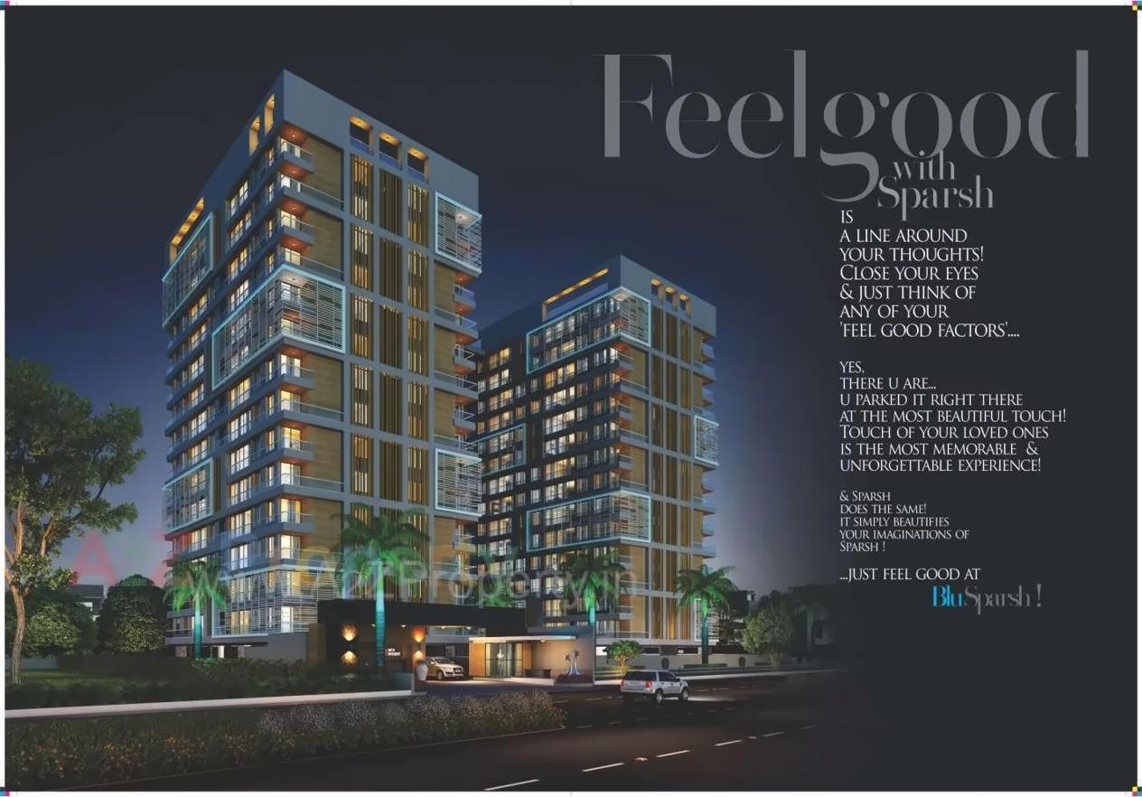 3D Elevation of real estate project Blu Sparsh located at Surat, Surat, Gujarat