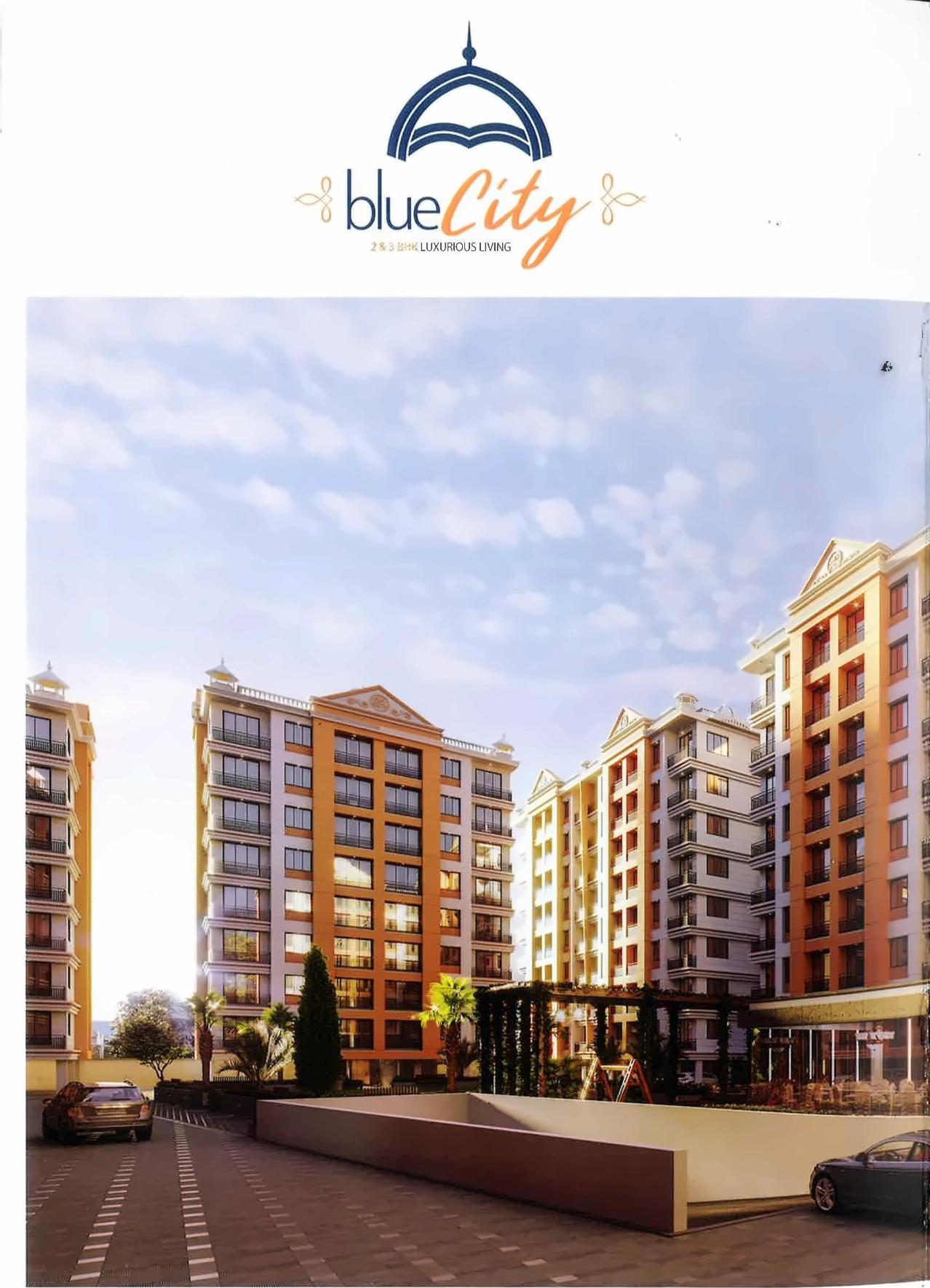 3D Elevation of real estate project Blue City located at Varachha, Surat, Gujarat