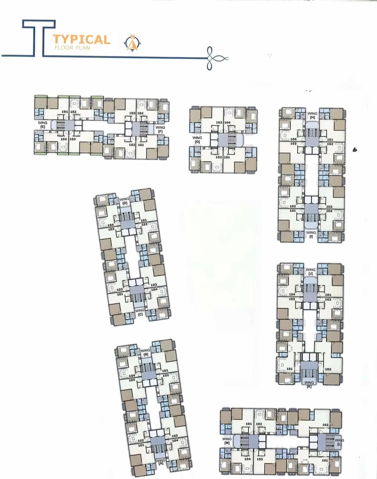 Layout of real estate project Blue City located at Varachha, Surat, Gujarat